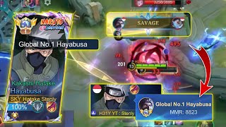 SAVAGE! FINALLY TOP 1 GLOBAL HAYABUSA SEASON 41! SHADOW COMBO HAYABUSA! MOBILE LEGENDS!