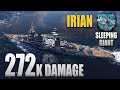 Cruiser irian on map sleeping giant 272k damage  world of warships