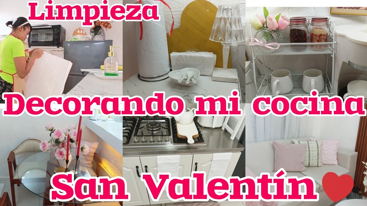 Limpiando y Decorando para San Valentín toda mi cocina Así quedó mi estación de café