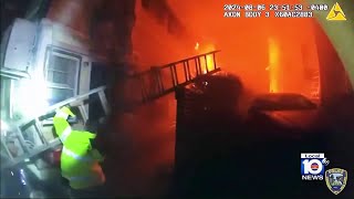 First responders rush to save people trapped inside burning home in New York