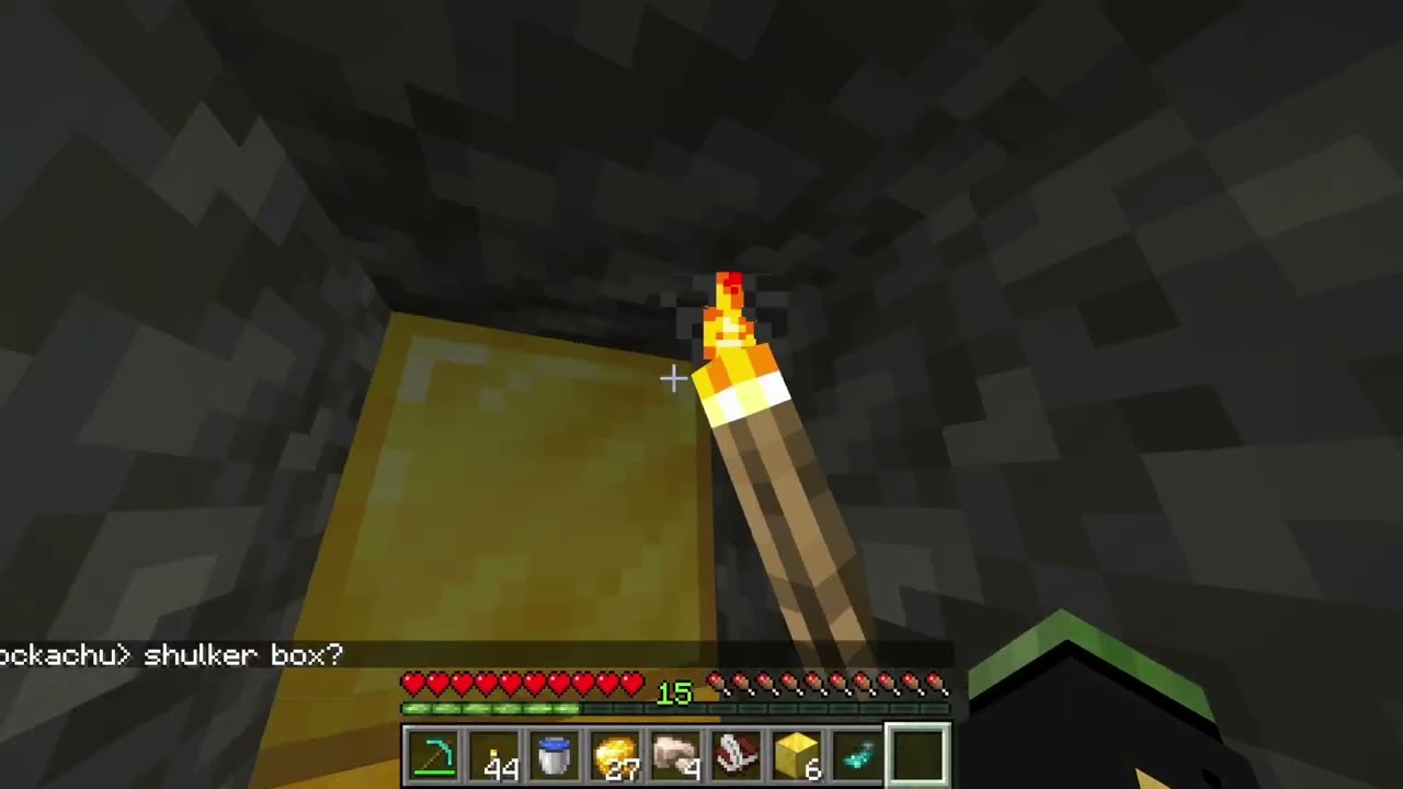 weird gold cave in my mc world