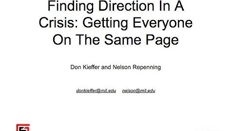 Crisis Management Basics