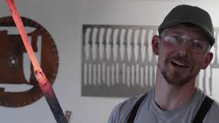 Forging The Demon Slayer Dagger from 5160 for the Dagger Challenge | Knife Making
