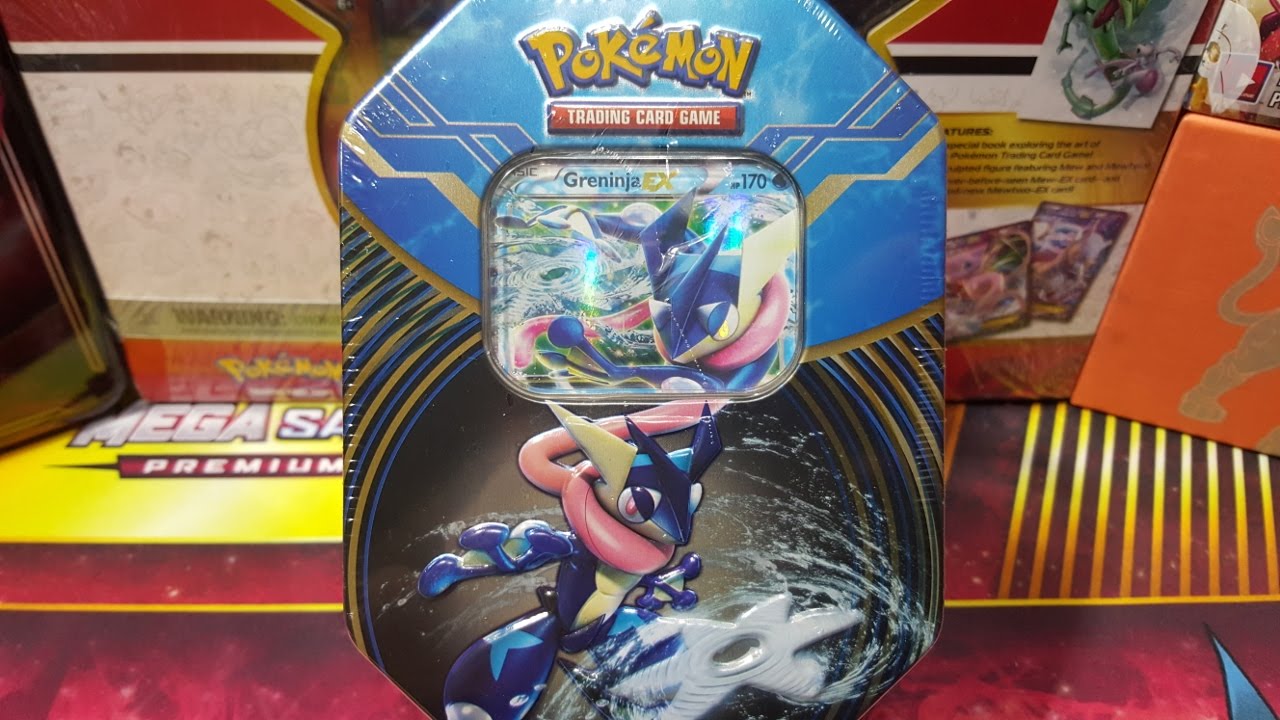 Pokemon Greninja EX Kalos Power Tin Opening