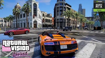 GTA 5 : Natural Vision Evolved Graphics Modpack on Low-End Laptop highest setting | RTX 2050✅