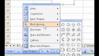 Microsoft Office Excel 2003 Add a shape or text box to a worksheet