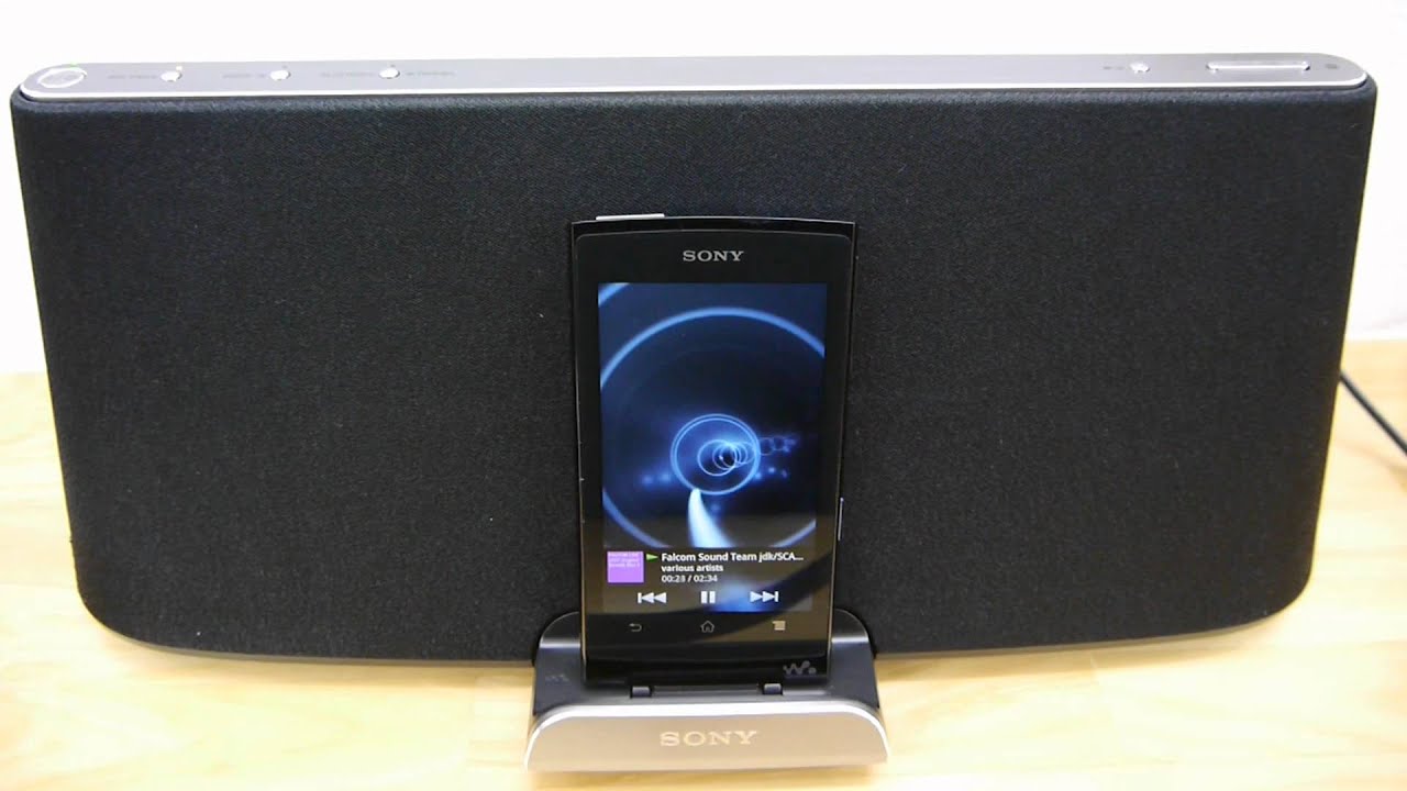NW-Z1050」をスピーカー「RDP-NWX500B」と接続して音楽再生 - YouTube