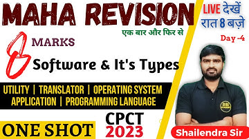 Software & OS - Utility, Translator, OS, End-User, PL, Windows, Linux | CPCT 1 Shot - Concept + PYQs