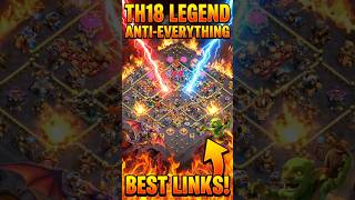 2 TH18 Legend Bases Nobody Can 3 Star 🔥 | Anti Dragon Rider & Thrower | Th18 base | #shorts #coc