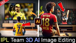 IPL Team Ai Image editing tutorial || bing image creator tutorial #bing #ai #ipl #viratkohli#dhoni