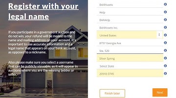 Bid4Assets Video Tutorial: Registration