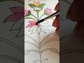Easy Mughal motifs | Floral motifs using Watercolor # #watercolorforbeginners #ytshorts #artshorts