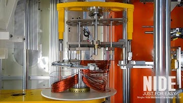 automatic motor coil winding process and stator coil inserting process