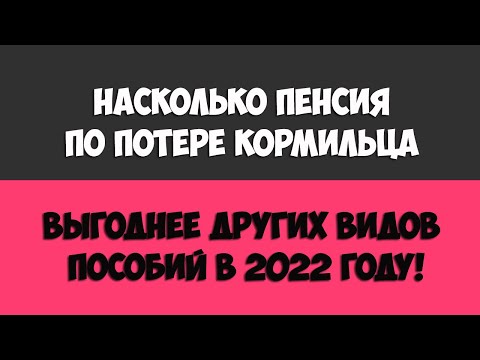 Насколько пенсия по потере кормильца выгоднее других видов пособий в 2022 году!