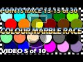 24 Colour Marble Race - Points Race 13-15 of 30 - Video 5 of 10 - Algodoo