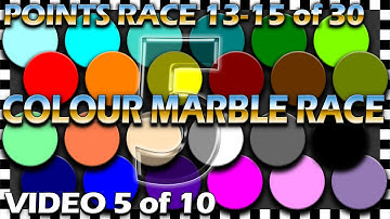 24 Colour Marble Race - Points Race 13-15 of 30 - Video 5 of 10 - Algodoo