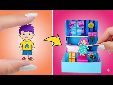 🏠 Casitas de muñecas de papel increíbles! Mini hogares con cajas | Cambio creativo