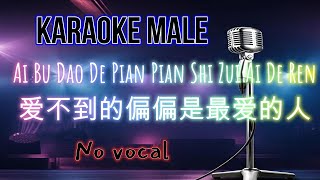 Karaoke MALE Ai Bu Dao De Pian Pian Shi Zui Ai De Ren - 爱不到的偏偏是最爱的人 No Vocal 伴奏版