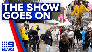 Wet weather causes havoc at Splendour in the Grass | 9 News Australia