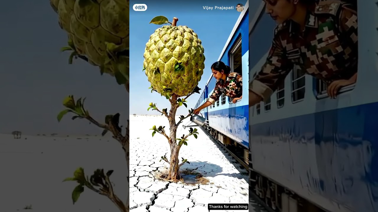 Indian army throws custard apple