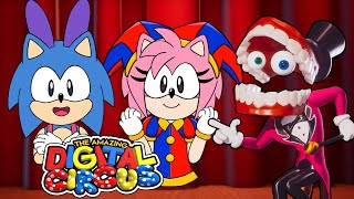 Sonic And Amy watch THE AMAZING DIGITAL CIRCUS Sonic And Amy watch THE AMAZING DIGITAL CIRCUS