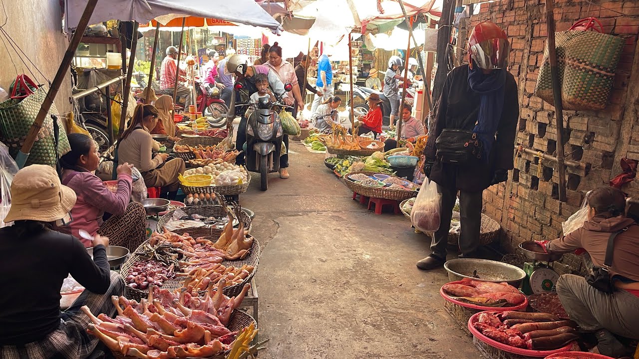 Most Popular Street Food Tour In Countryside @ Market Cambodia
