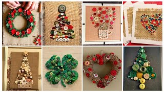 🌿✨ Beautiful Button Craft Ideas | Rustic DIY Home Décor 🎨🧵 #Boutons #diy
