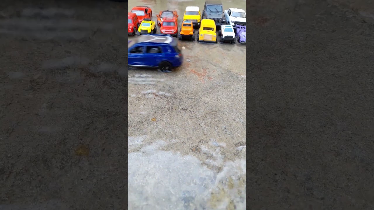 Blue BMW Suv Car in Water 