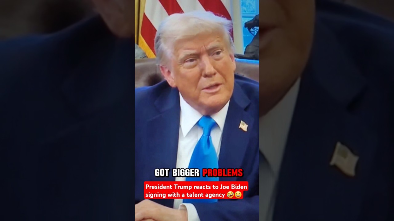 Trump reacts to Biden signing up for a talent agency 🤣