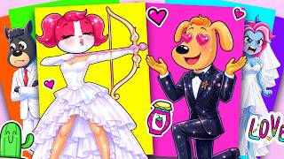 💖🩷 Papillon FELL in LOVE with Detective Labrador SAD ANTEL Stickers #paperdiy #asmr #sherifflabrador