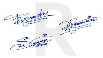 How to signature your name | Sign your name | signature tips | Rs.sonawane | design #sign#signatures