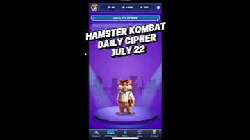 22 July 2025 Hamster Kombat GameDev Daily Cipher #hamsterkombat #hamsterkombatdailycipher