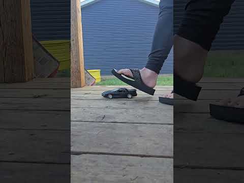 Model car crush with sandals #modelcarcrush #asmrcrush #asmrcrunch #asmrsounds #sandals
