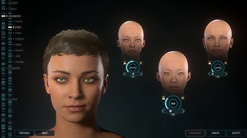 star citizen 3.5 ptu - female avatar DNA character creation!