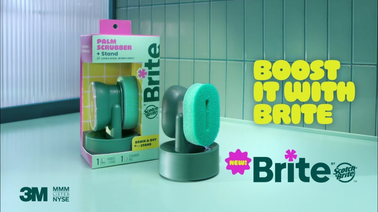 Scotch-Brite — Brite by Scotch-Brite Palm Scrubber + Stand (YouTube video ad)