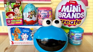 Toy Asmr Kinder Eggs, Mini Brands, Chocolate Surprise Satisfying Collection Unboxing