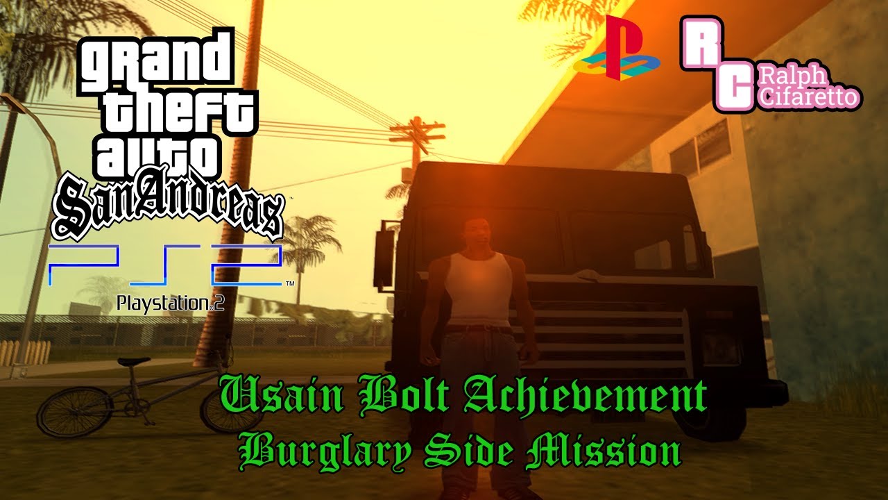 GTA SA PS2 Edition Usain Bolt Achievement Burglary Side Mission 