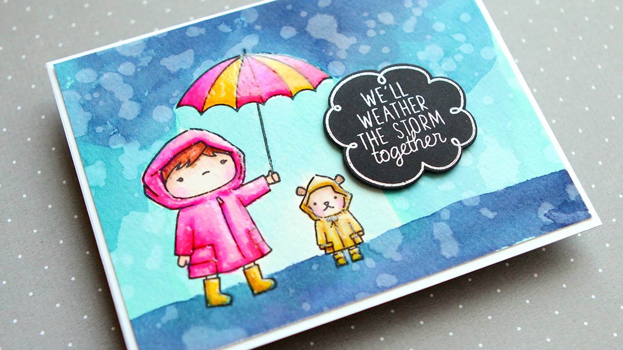 Zig Clean Color Real Brush Markers & Mama Elephant Chance of Rain