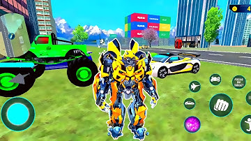 Optimus Prime Jet Robot Car Transformation :Robot Car Games- Best Android IOS Gameplay