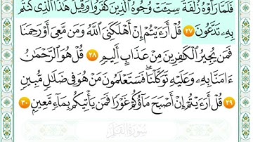 سورة الملك من ٢٠ الى ٣٠