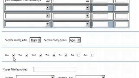 WebAdvisor: Search for Course Sections