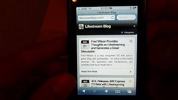 WP Touch Wordpress Plugin Demo for Lifestream Blog