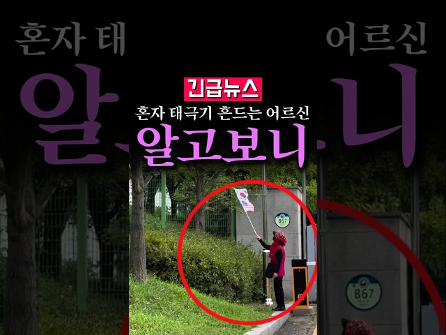 (속보) 홀로 태극기 흔드시는 어르신, 알고보니...