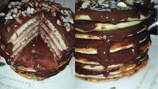 اسهل طريقة لتحضير البان كيك سهل و بنين بصلصة الشوكولاطة (Pancakes)..