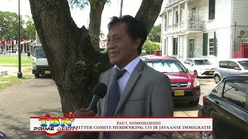 Somohardjo over grootse herdenking 135 jaar Javaanse Immigratie op Onafhankelijkheidsplein