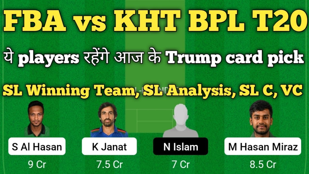 fba vs kht dream11 team, fba vs kht dream11 prediction, fba vs kht t20 dream11 team today match