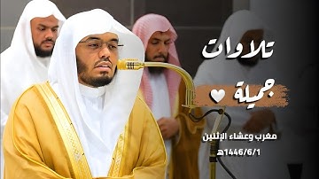 تلاوات جميلة من صلاتي المغرب والعشاء بـ #المسجد_الحرام  1446/6/1ه‍ | فضيلة الشيخ أ.د.#ياسر_الدوسري