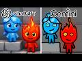 ChatGPT vs Gemini Criando FIREBOY & WATERGIRL do ZERO! (jogável?)