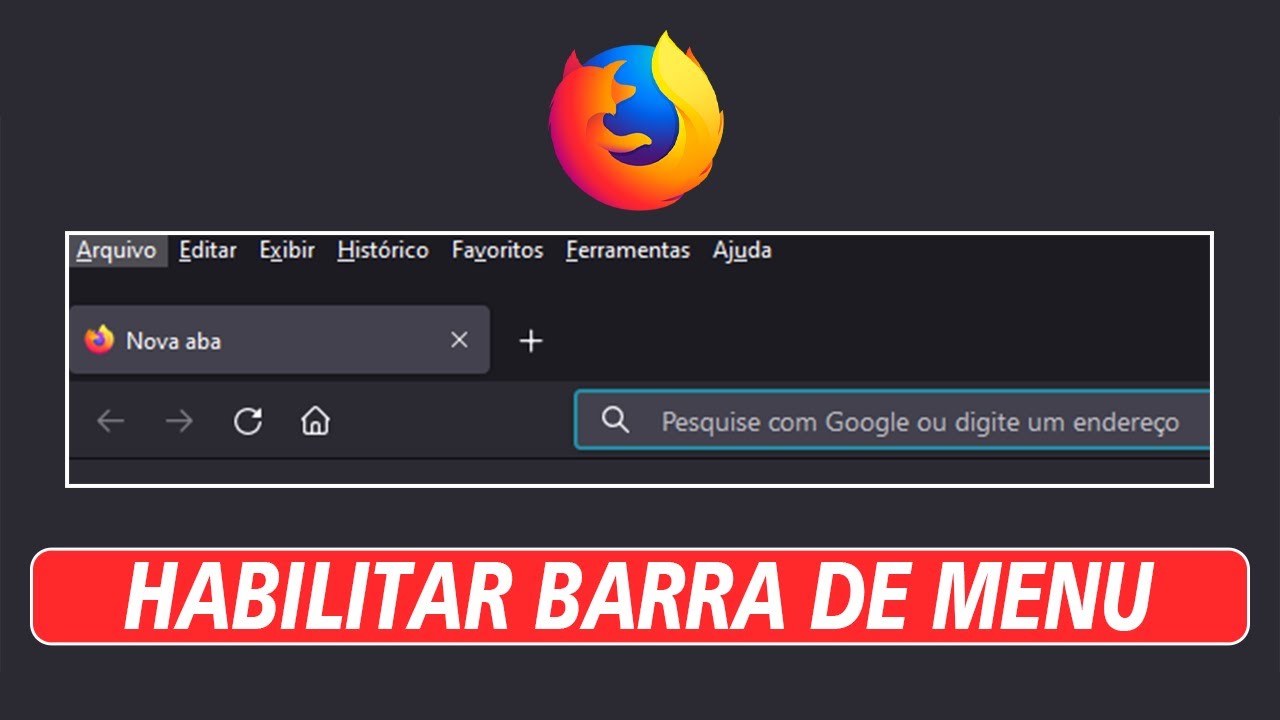 Como HABILITAR ou DESABILITAR a BARRA de MENU do Navegador Mozilla ...