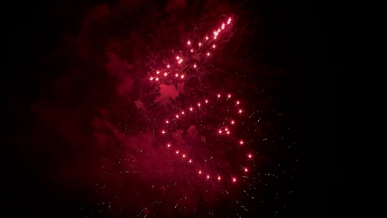 4K Amazing Fireworks over the water, with sound